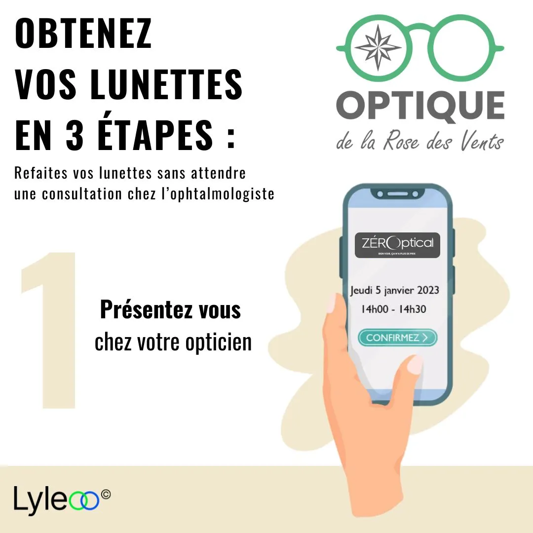 explication de la prise de rendez vous lyleoo pour le contrôle de vue étape 1